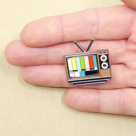 FREE ADD ON WITH PURCHASE Retro Television Enamel Pin - Picture 2 of 4
